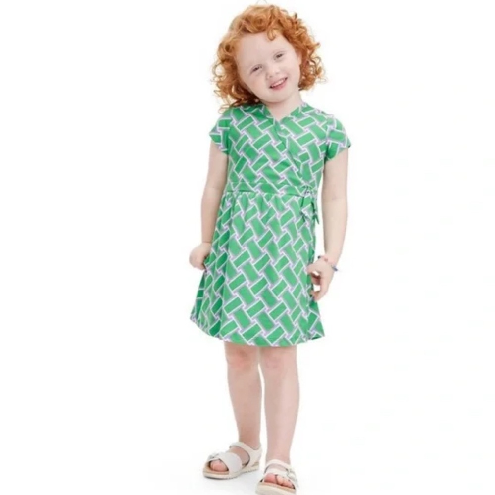 DVF Diane Von Furstenberg for Target Collab Grass Green Geometric Kids Dress